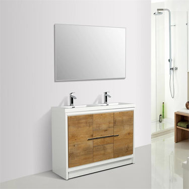 Eviva Grace 60 Inch Single Sink Bathroom Vanity with White Integrated Acrylic Top Bathroom Vanity Eviva